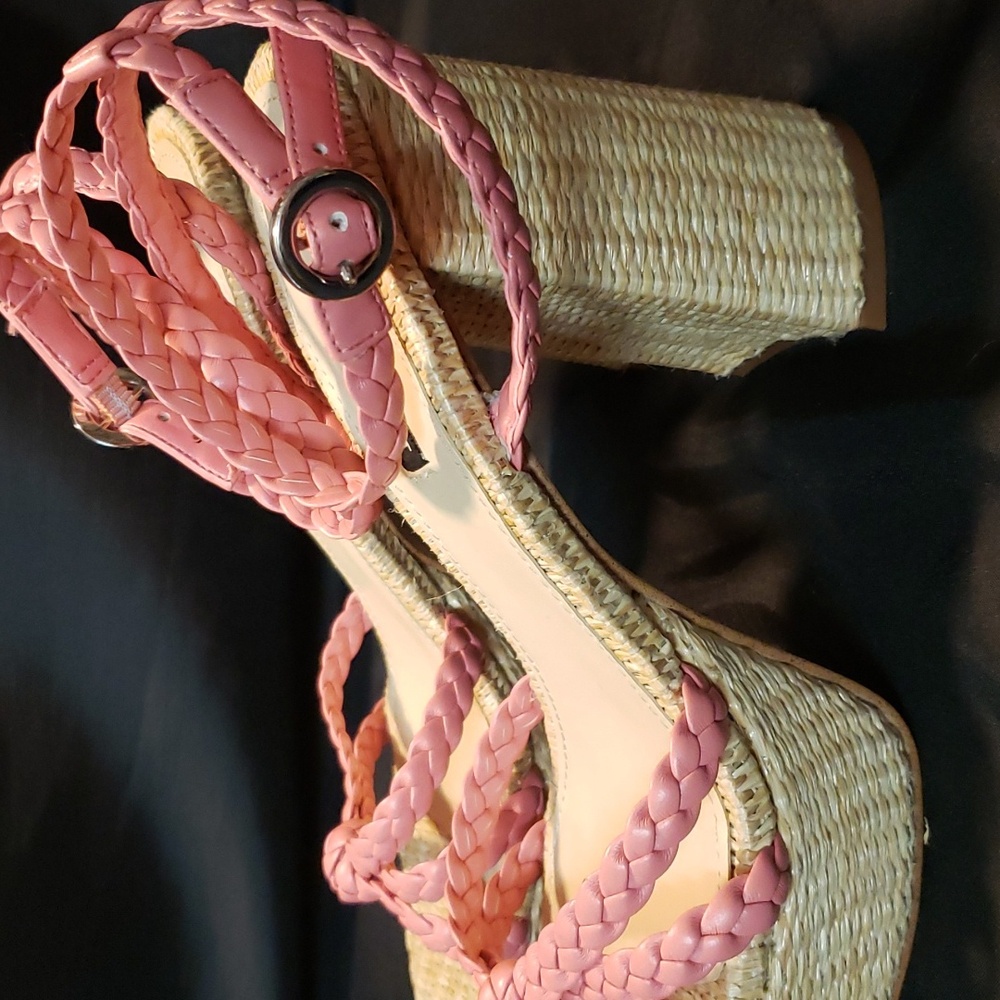 Nine West Pink Platform Pinup Wedge - Picture 2 of 7